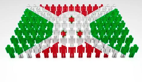 Burundi flag parade 库存插图
