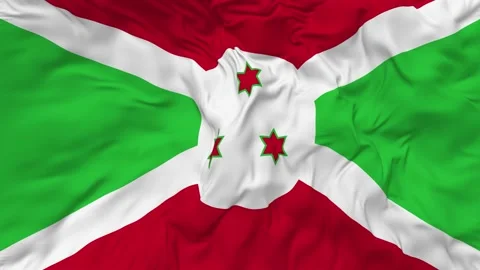 Burundi Flag Seamless Looping Background Waving Slow Motion Stock Footage 234034427