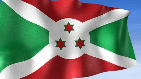 Burundi Flag - Set of 3 Angles with Masks [3WaveSeries] Stock Footage 106050572