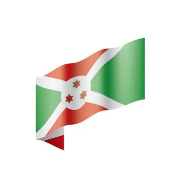 Burundi flag, vector illustration Stock Illustration