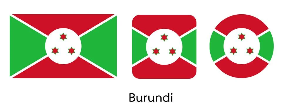 Burundi flag, vector illustration Stock Illustration