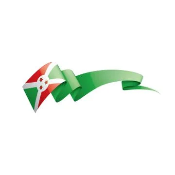Burundi flag, vector illustration on a white background Stock Illustration
