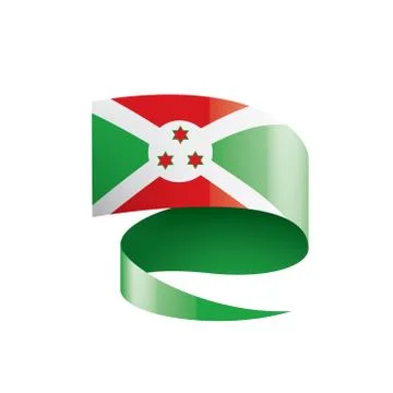 Burundi flag, vector illustration on a white background Stock Illustration