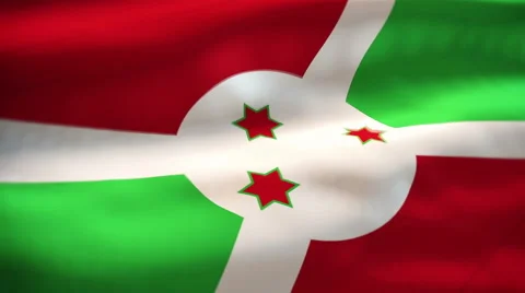 Burundi flag waving Stock Footage 55494858