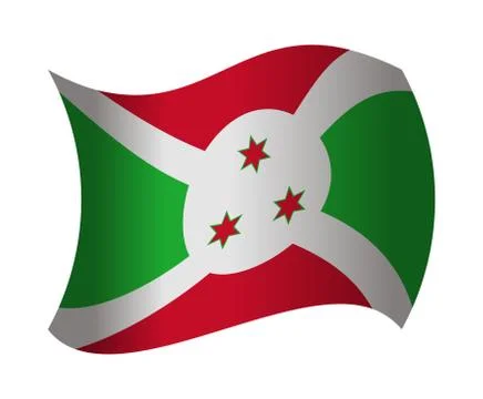 Burundi flag waving in the wind 스톡 일러스트