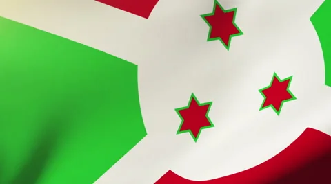 Burundi flag waving in the wind. Looping sun rises style.  Animation loop Stock Footage 48874671