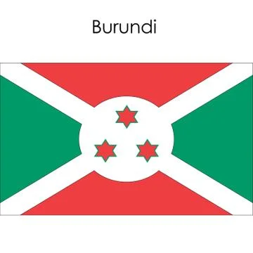 Burundi flag on a white Stock Illustration