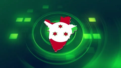 Burundi Map and Flag Background Stock Footage 344027094