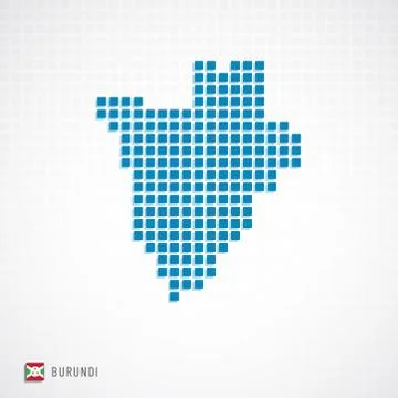 Burundi map and flag icon Illustrazione stock