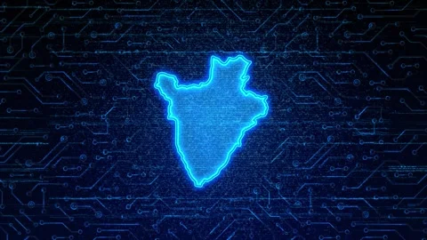 Burundi Map Digital Technology Opener Stock Footage 335080847