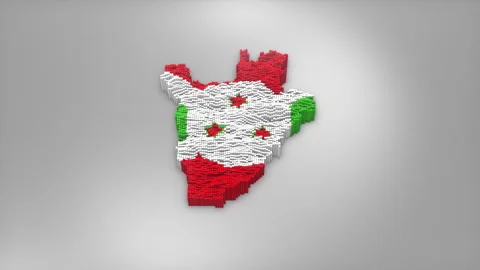 Burundi Map with Flag Intro Background Stock Footage 315164211