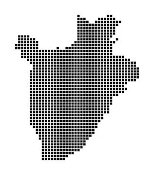 Burundi map. Map of Burundi in dotted style. Borders of the country filled .. Stock Photos