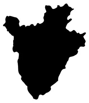 Burundi map silhouette Stock Illustration