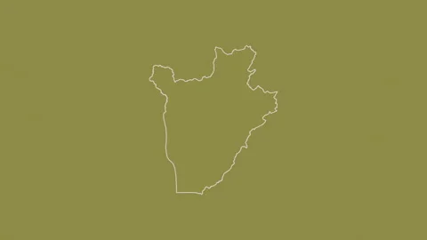 Burundi map - solid. Border. Pattern. Labels Stock Footage 176249672