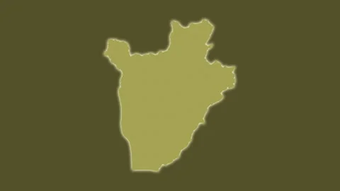 Burundi map - solid. Glow. Pattern. Video stock 147673984