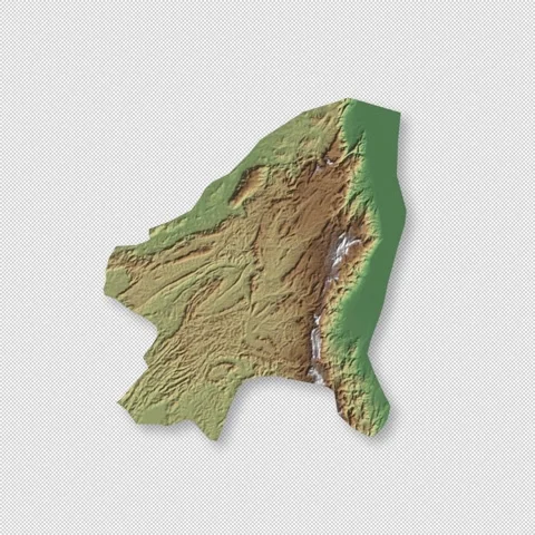 Burundi Rotating 3D Relief Map Seamless Loop, Alpha Channel 4K 스톡 동영상 340723414