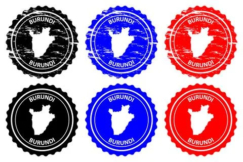 Burundi rubber stamp Stock Illustration