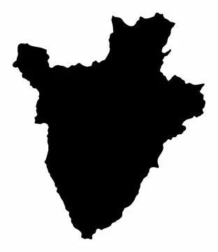 Burundi silhouette map Stock Illustration