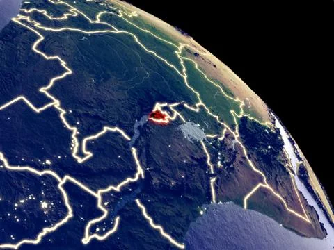 Burundi from space Stock Photos