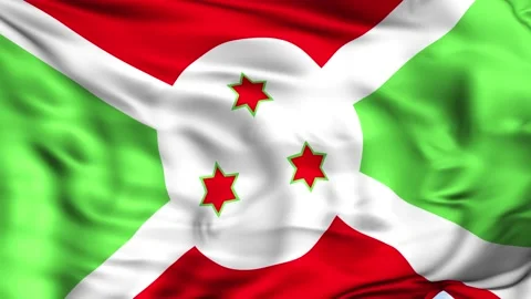 Burundi Waving Flag Background Stock Footage 204136119