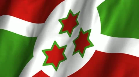 Burundi Waving Flag Stock Footage 12246105