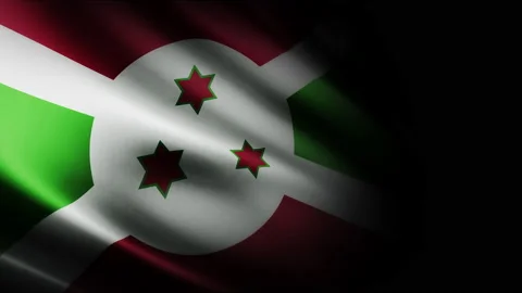 Burundi Waving Flag. Seamless loop animation closeup waving. Stock Footage 236253461