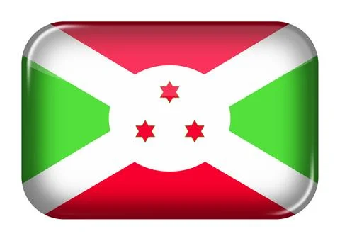 Burundi web icon rectangle button Illustrazione stock