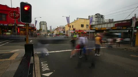 Burwood Intersection Stock Footage 11919896