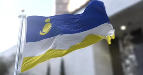 Buryatia flag waving-seamless-loop-4k-60fps Stock Footage 343669877