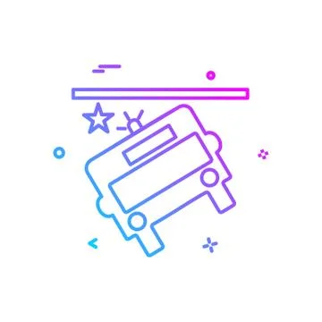 Bus accident icon design vector Stock Illustration