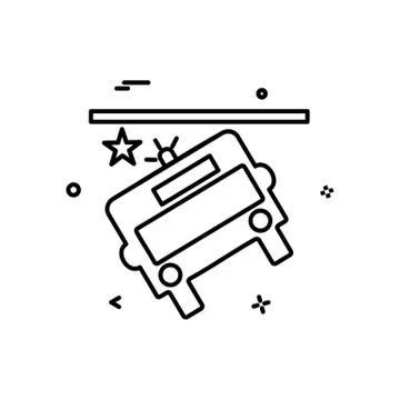 Bus accident icon design vector Ilustración de archivo