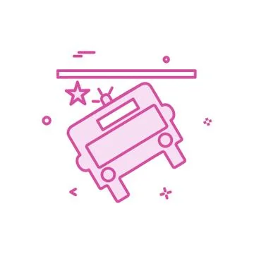 Bus accident icon design vector Illustrazione stock