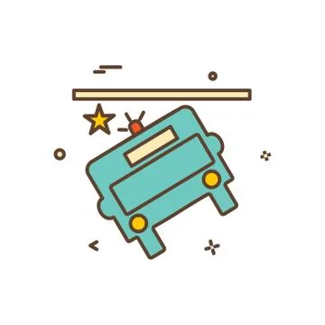 Bus accident icon design vector Ilustración de archivo
