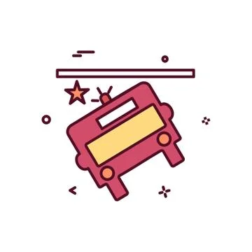 Bus accident icon design vector Ilustración de archivo