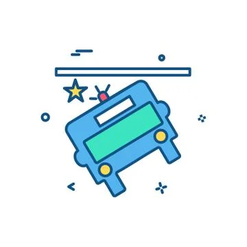 Bus accident icon design vector Ilustración de archivo