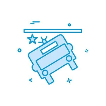 Bus accident icon design vector Illustrazione stock