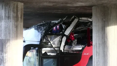 Bus accident, Linköping, Sweden Stock-Footage 194933347