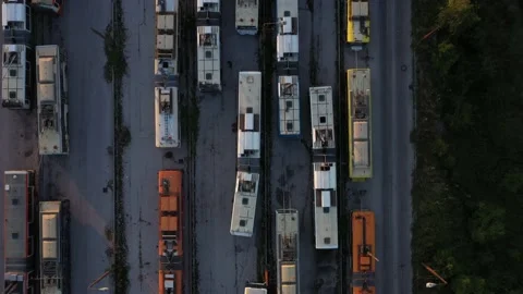 Bus Aerial Stock Footage 132249534