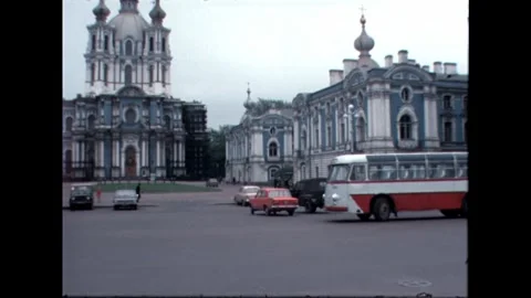 Bus and Historic Building Stock Footage 278360466