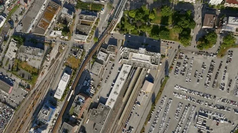 Bus and Train Station Science World Vancouver BC Stock Footage 128789018