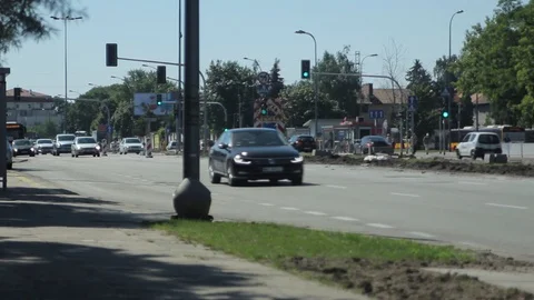 Bus Arrives At Bus Stop Stock Footage 91699797