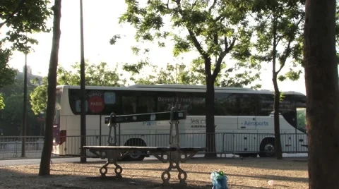 Bus bench bottle Stock Footage 41776296