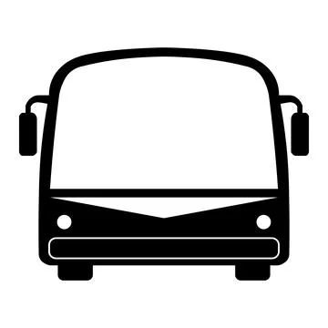 Bus black icon on white background Stock Illustration