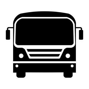 Bus black icon on white background Stock Illustration