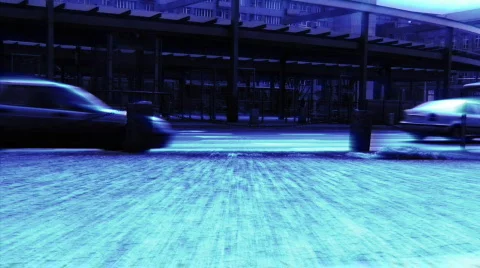 With bus blue Stock-Footage 339344