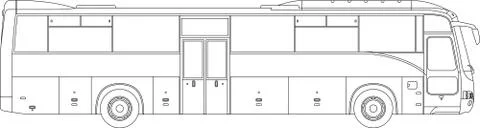 Bus blueprint Stock Illustration