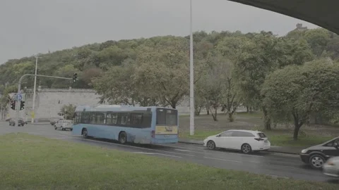 Bus in Budapest Stock Footage 166090596