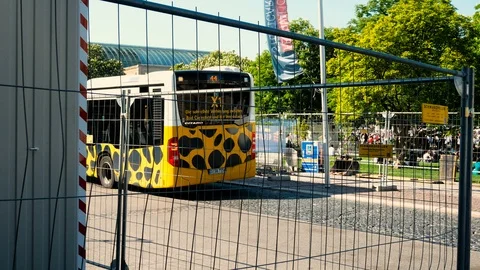 Bus in the center of Stuttgart, Germany Stock-Footage 108616408