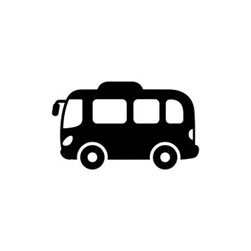 Bus Commute Daily Routine Icon Stock Illustration