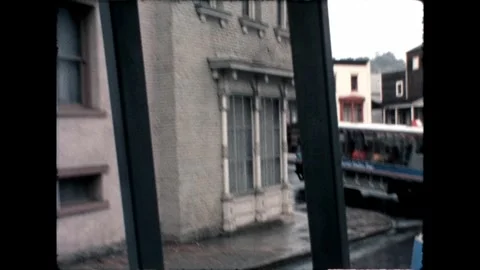 Bus in the corner Stock Footage 276289633
